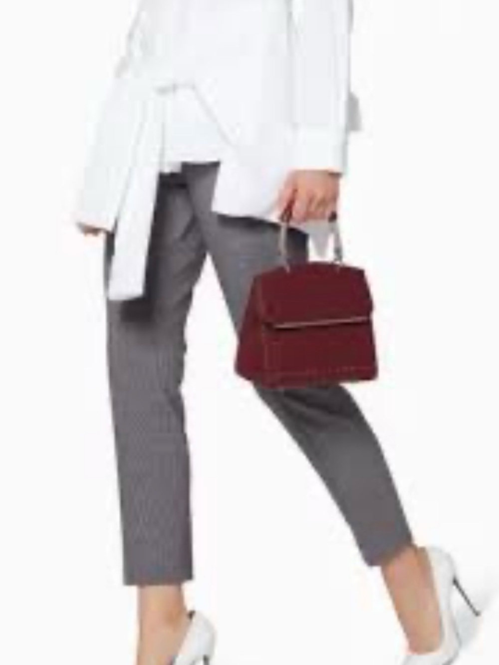 Alexander Wang Dime Mini Flap Satchel in cranberry